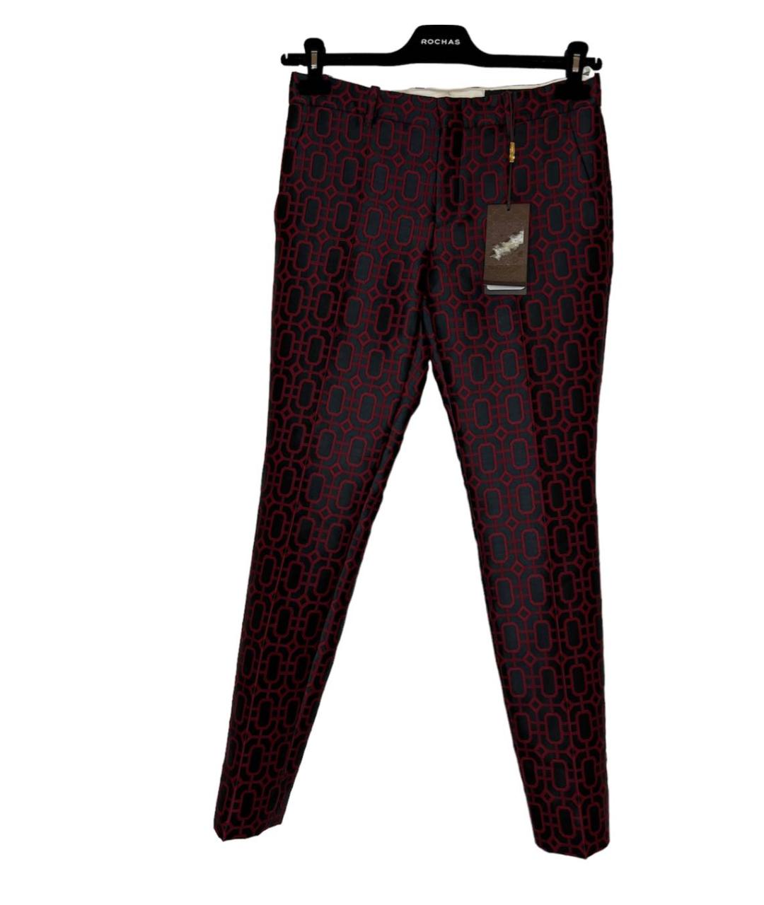 GUCCI Бордовые прямые брюки, фото 8