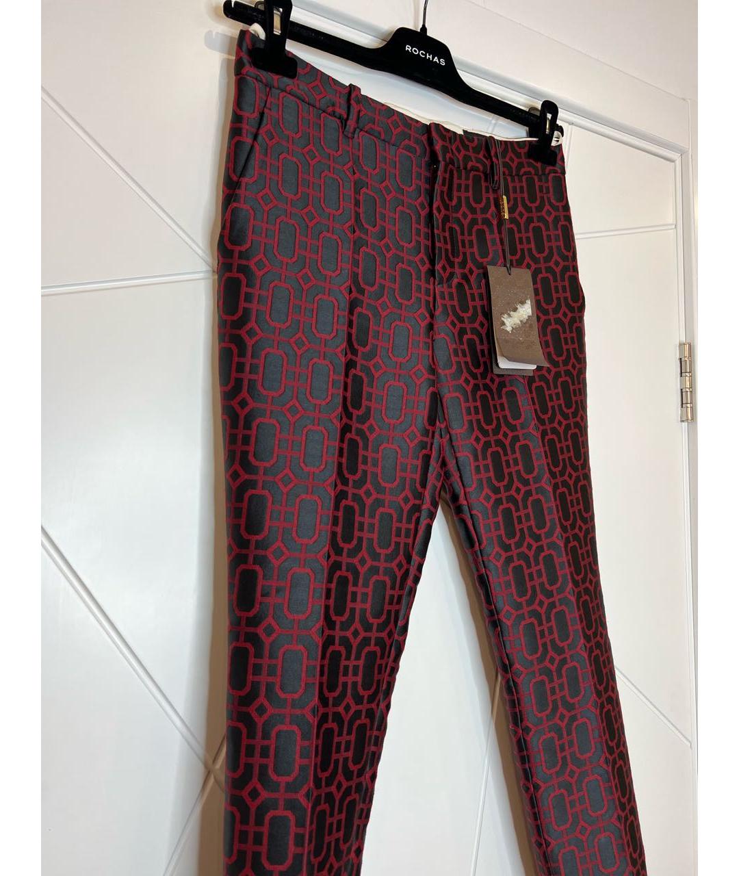 GUCCI Бордовые прямые брюки, фото 3