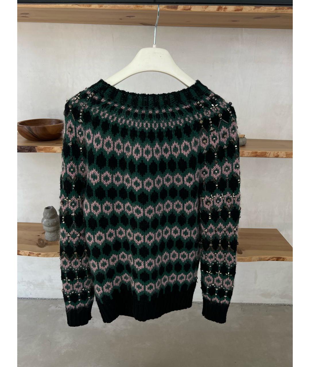 GUCCI Зеленый шерстяной джемпер / свитер, фото 5