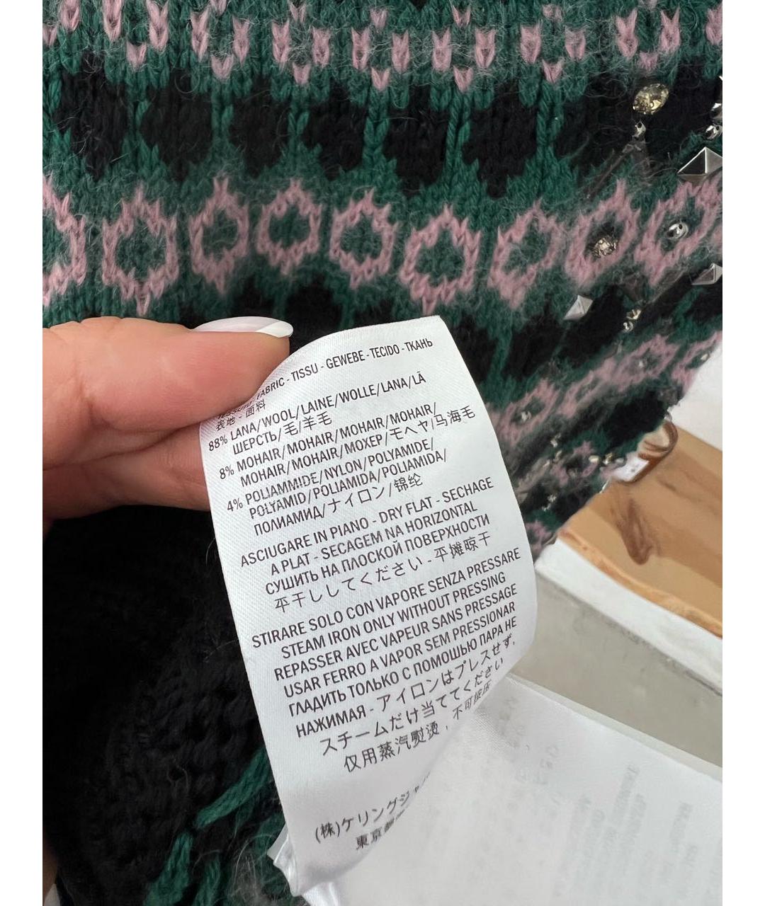 GUCCI Зеленый шерстяной джемпер / свитер, фото 7