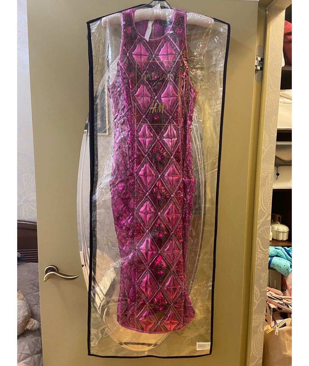 BALMAIN Розовое полиэстеровое повседневное платье, фото 4