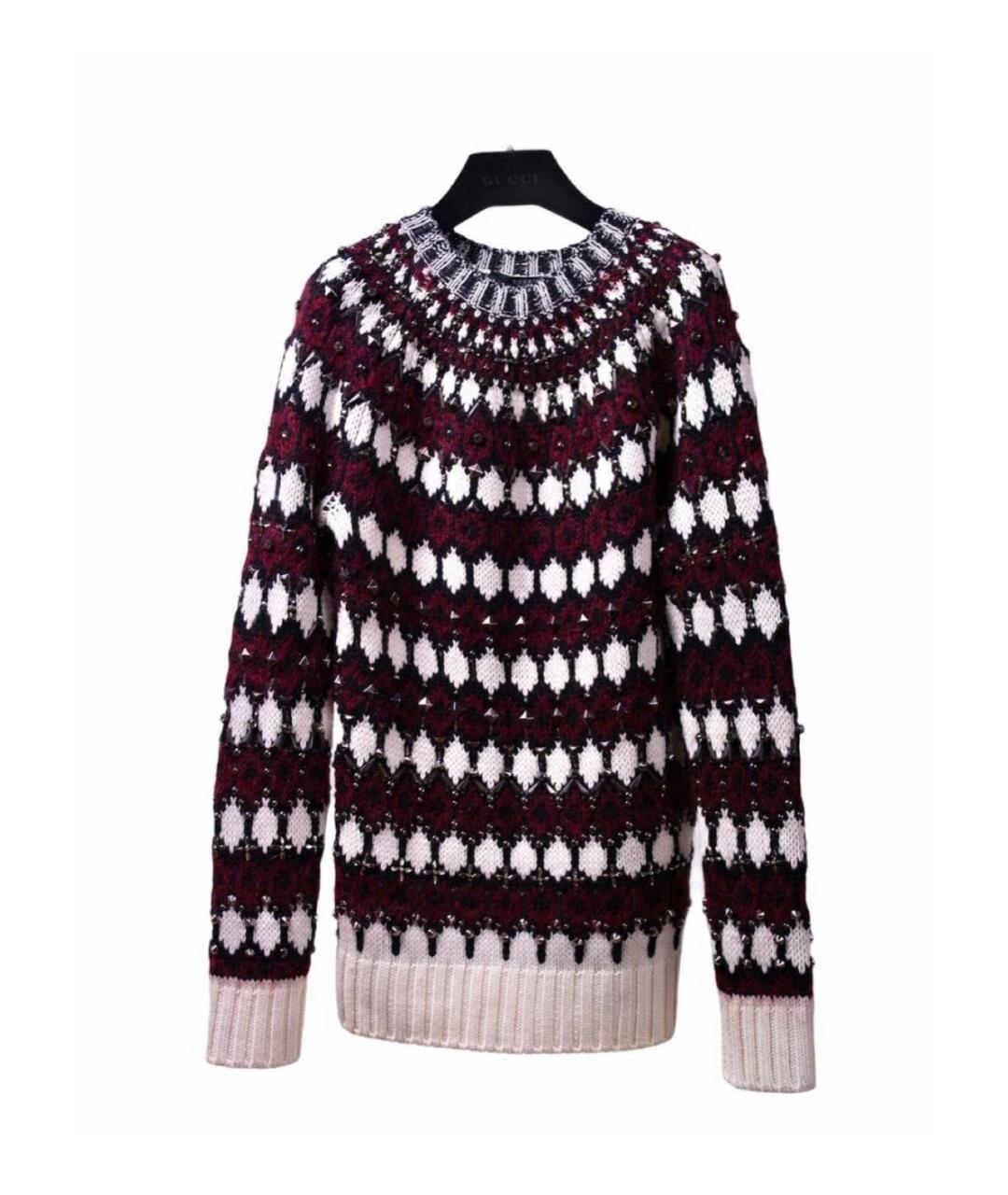 GUCCI Бежевый шерстяной джемпер / свитер, фото 6