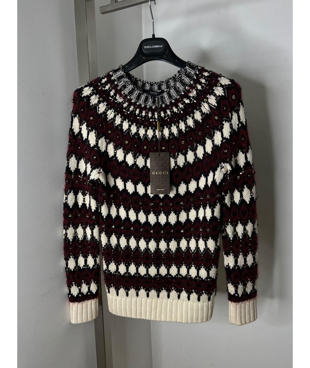 GUCCI Бежевый шерстяной джемпер / свитер, фото 2