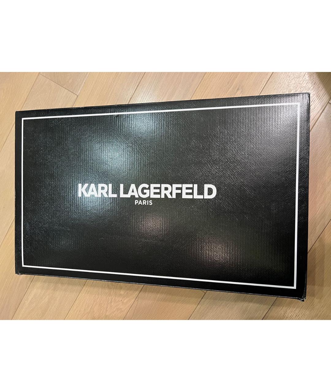 KARL LAGERFELD Черные кожаные сапоги, фото 6