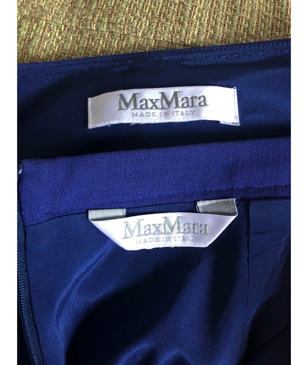 MAX MARA Синий шерстяной костюм с юбками, фото 3