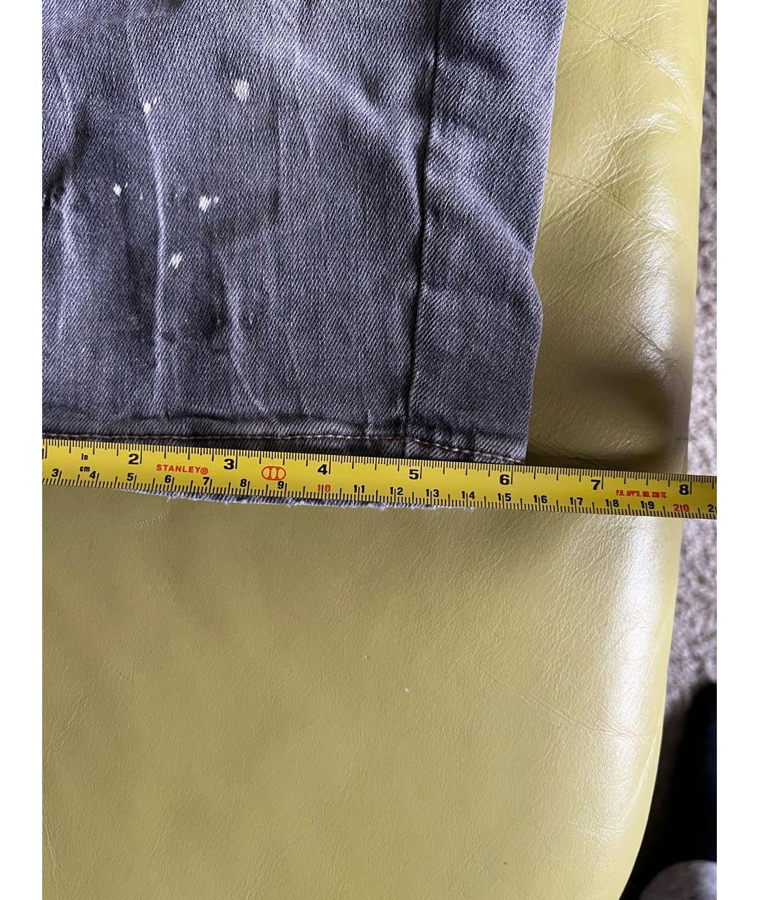 JOHN RICHMOND Серые хлопко-эластановые джинсы скинни, фото 8