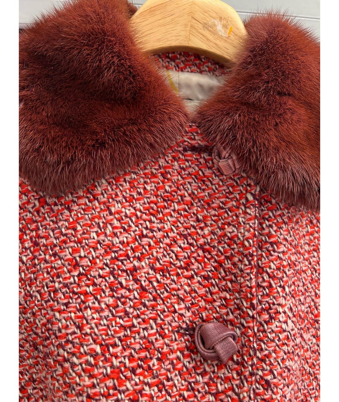 TRUSSARDI Бордовый шерстяной жакет/пиджак, фото 3
