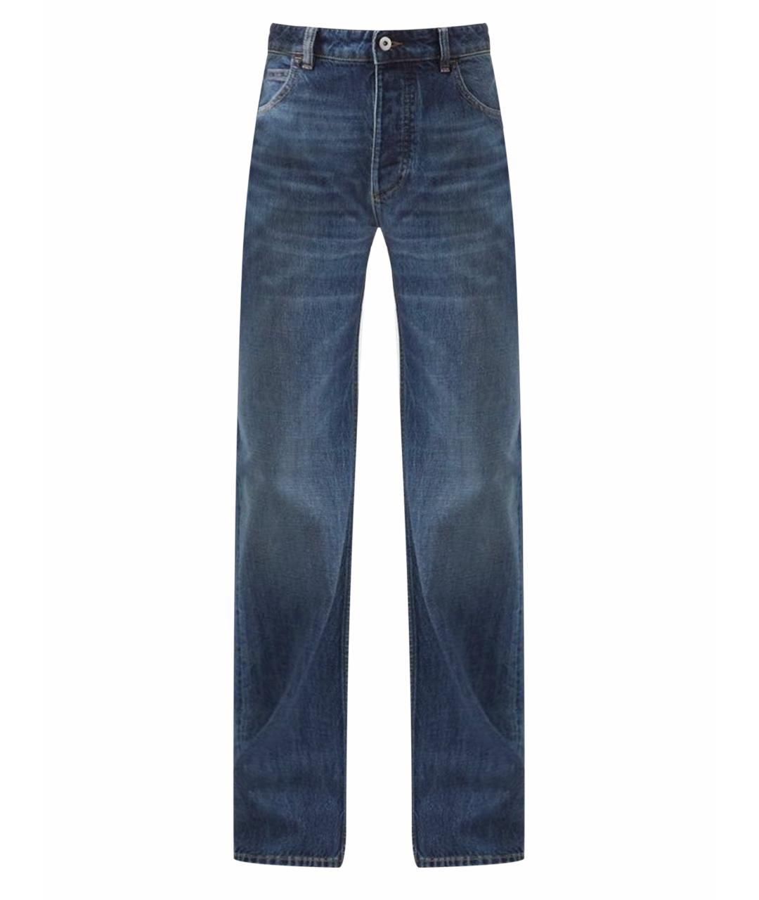 BOTTEGA VENETA Синие хлопковые прямые джинсы, фото 1