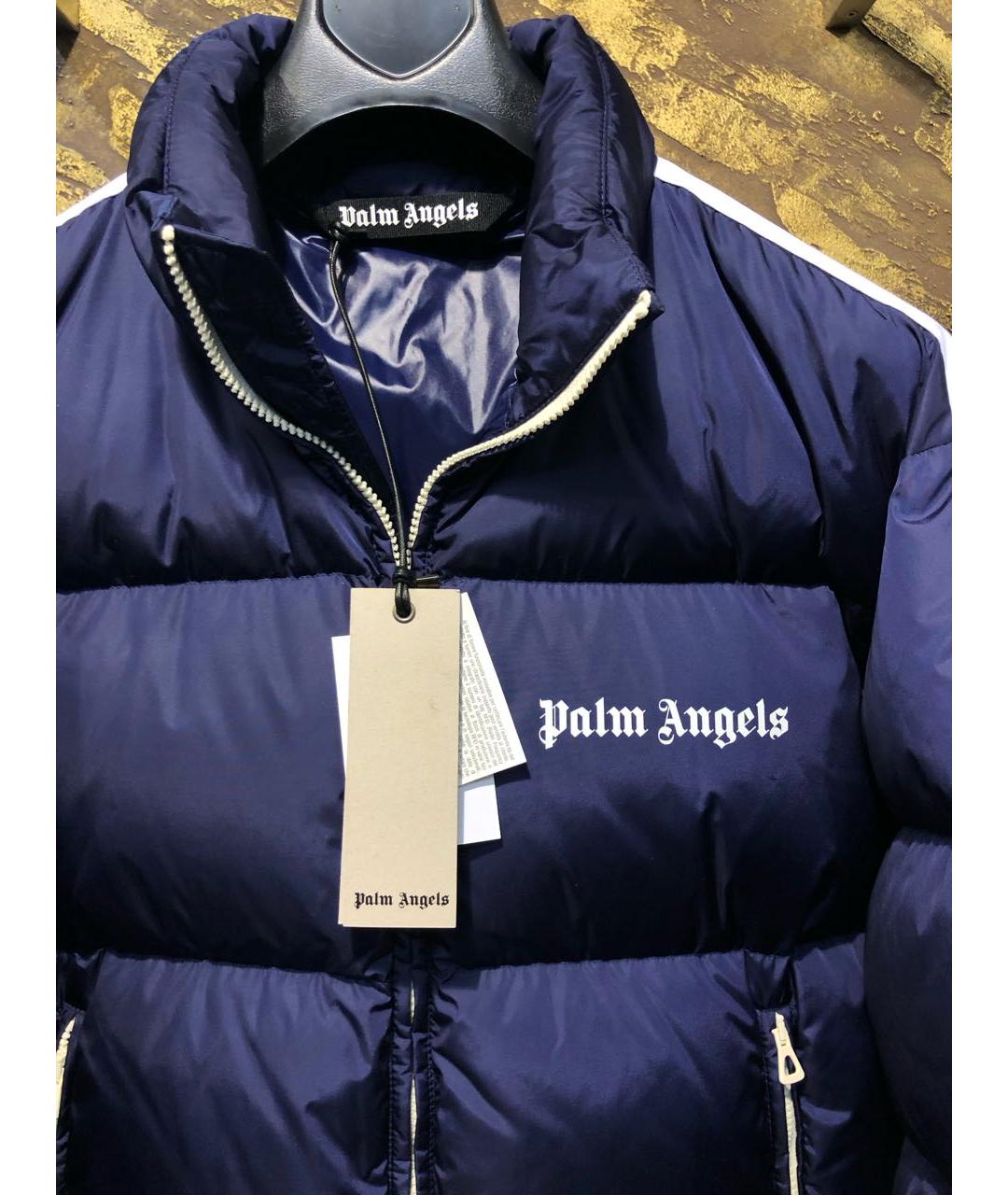 PALM ANGELS Темно-синий полиамидовый пуховик, фото 3