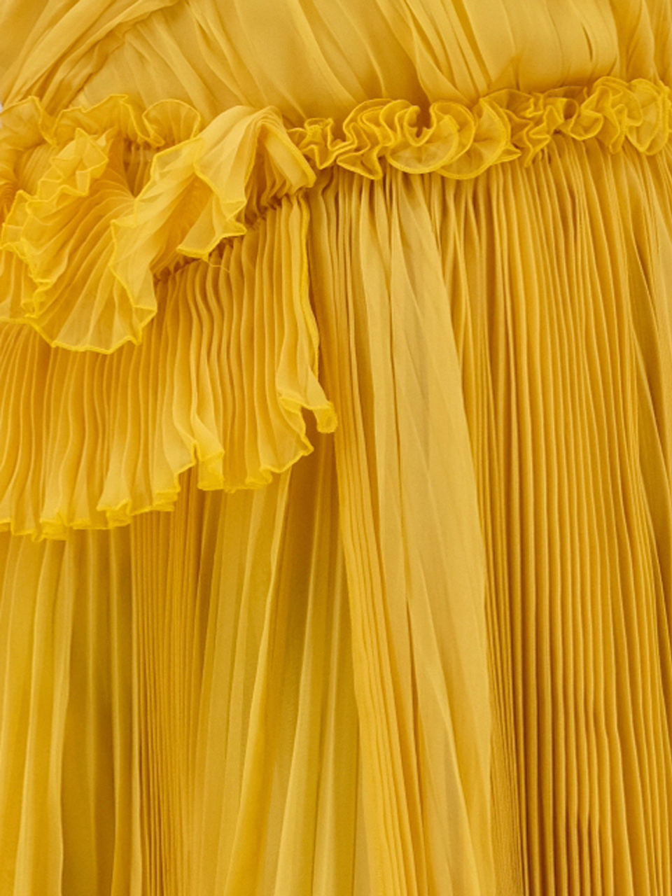 ROCHAS Желтое шелковое повседневное платье, фото 4