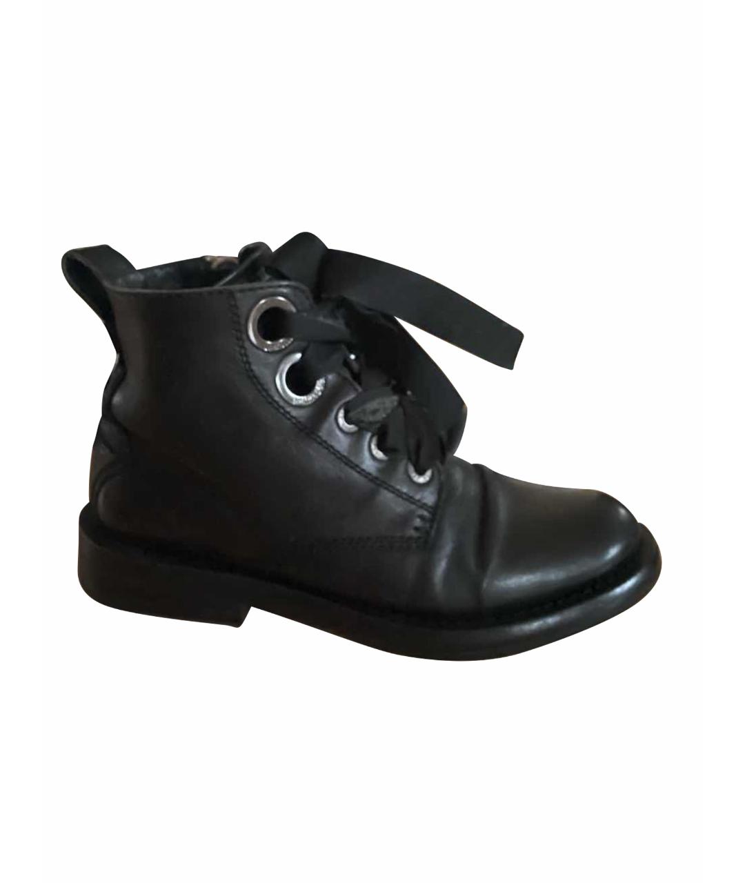 ZADIG & VOLTAIRE Черные кожаные ботинки, фото 1
