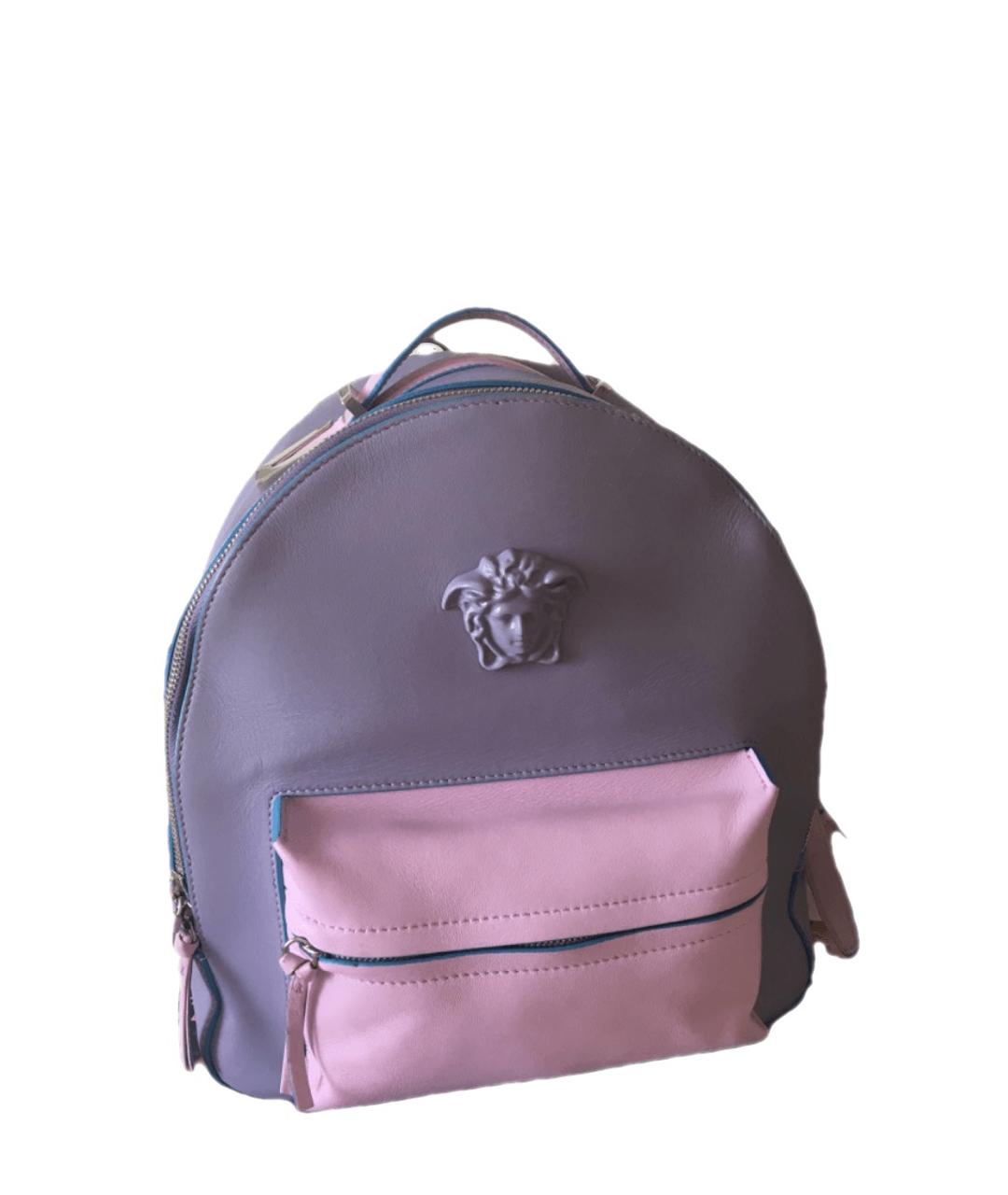 VERSACE Розовый кожаный рюкзак, фото 1