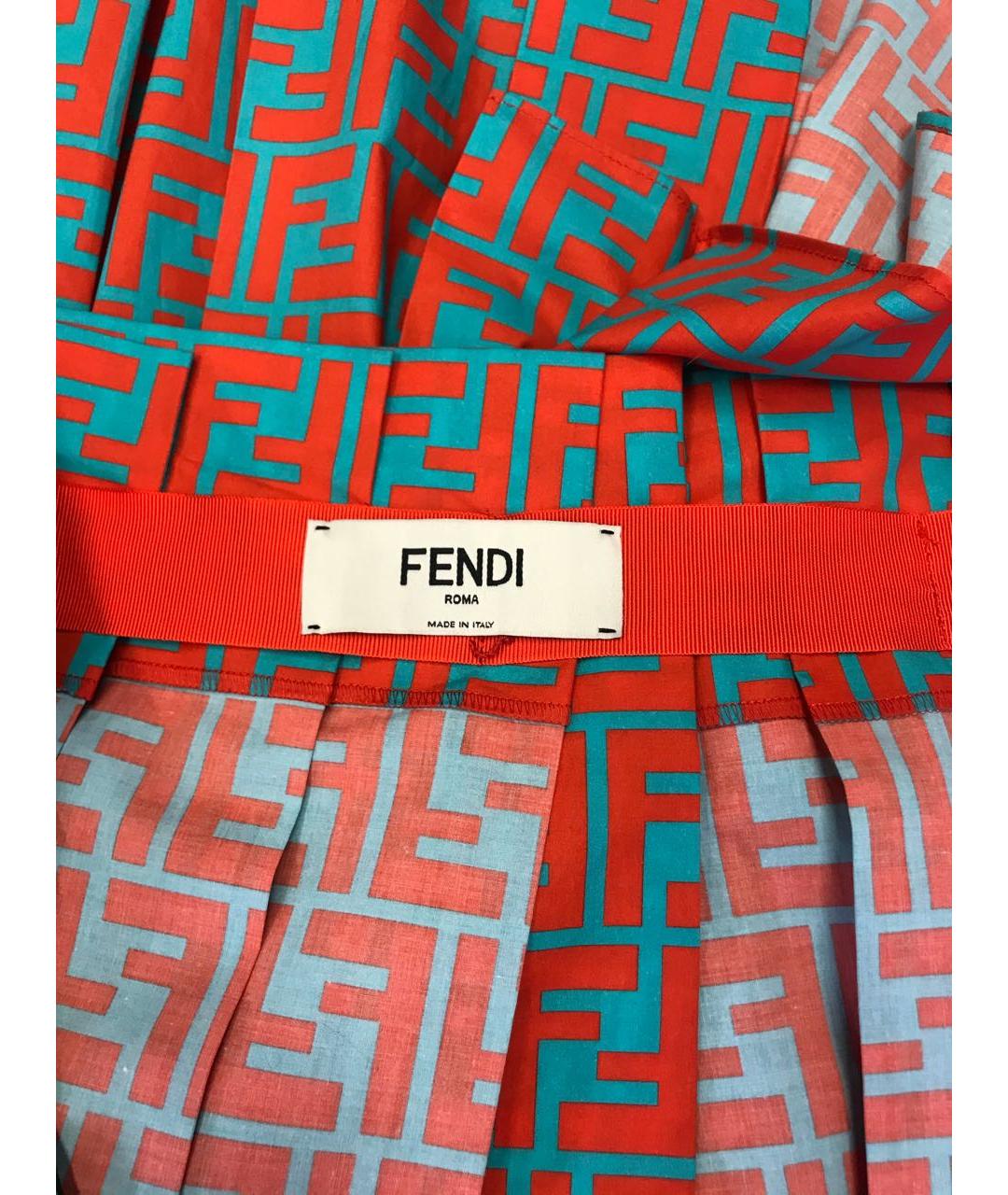 FENDI Красный хлопковый костюм с юбками, фото 8
