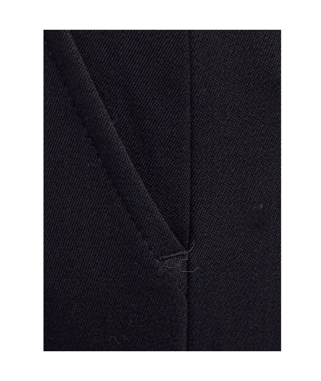 EMPORIO ARMANI Черные полиэстеровые прямые брюки, фото 4