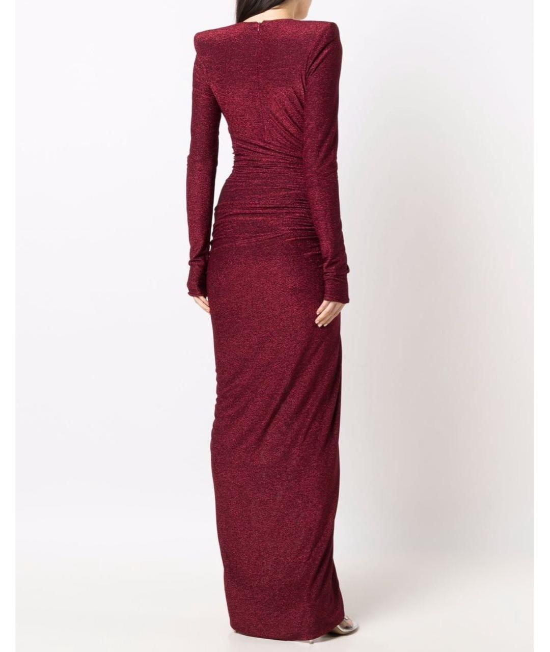 ALEXANDRE VAUTHIER Бордовое вискозное вечернее платье, фото 2