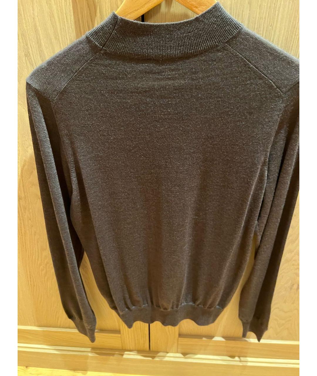 GRAN SASSO Коричневый шерстяной джемпер / свитер, фото 2