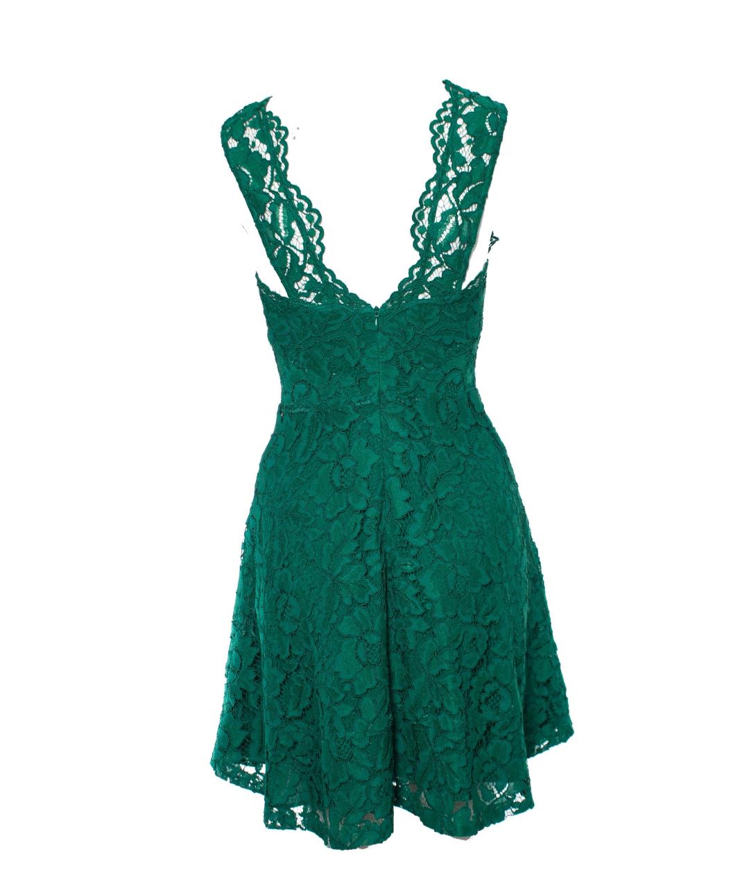 SANDRO Зеленые кружевное коктейльное платье, фото 2