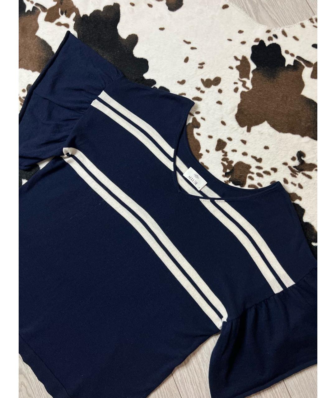 ALLUDE Темно-синий кашемировый джемпер / свитер, фото 3