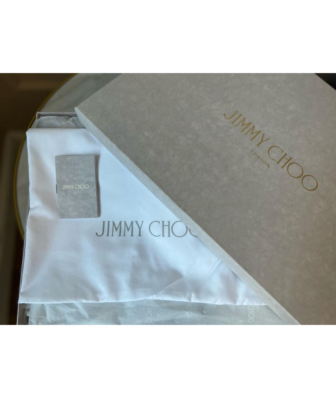 JIMMY CHOO Белые кожаные ботинки, фото 2