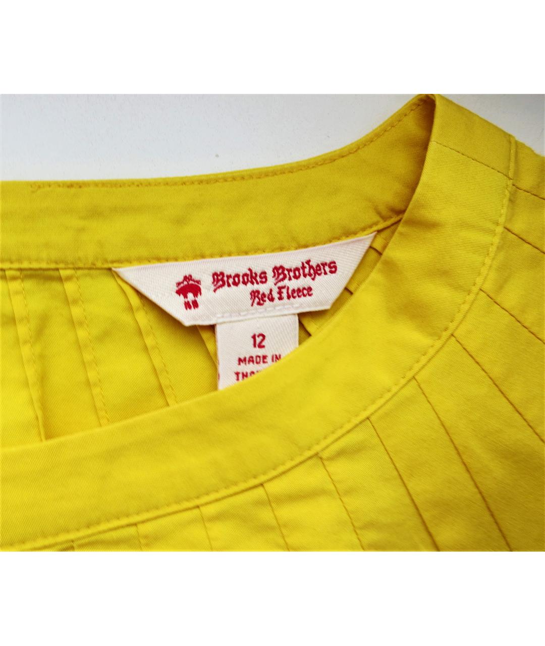 BROOKS BROTHERS Желтая хлопко-эластановая футболка, фото 7