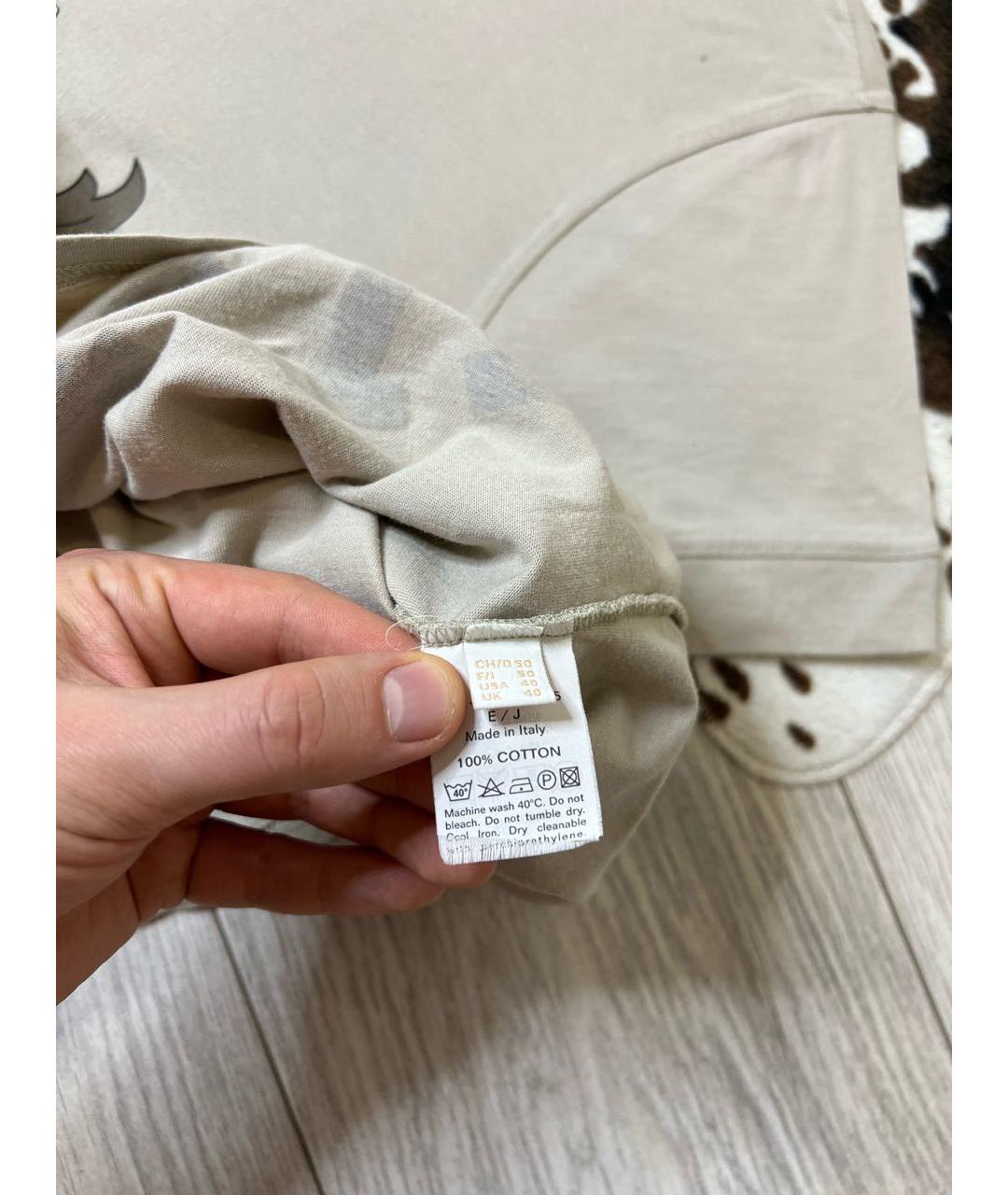 BALLY Бежевая хлопковая футболка, фото 5
