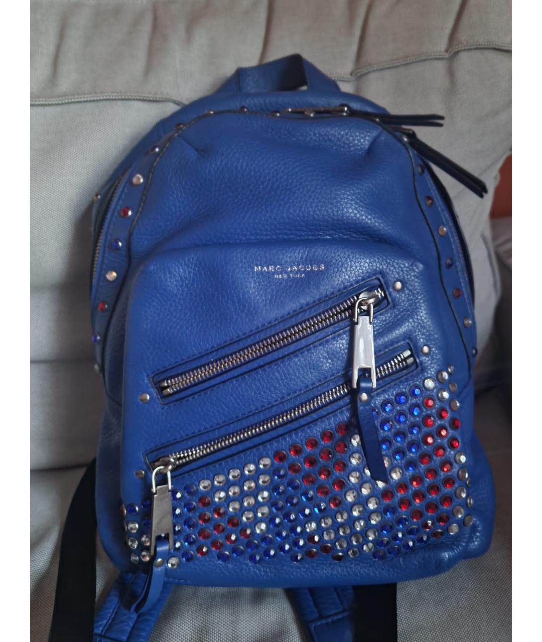 MARC JACOBS Синий кожаный рюкзак, фото 8