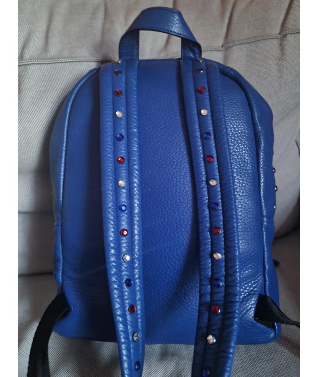 MARC JACOBS Синий кожаный рюкзак, фото 3