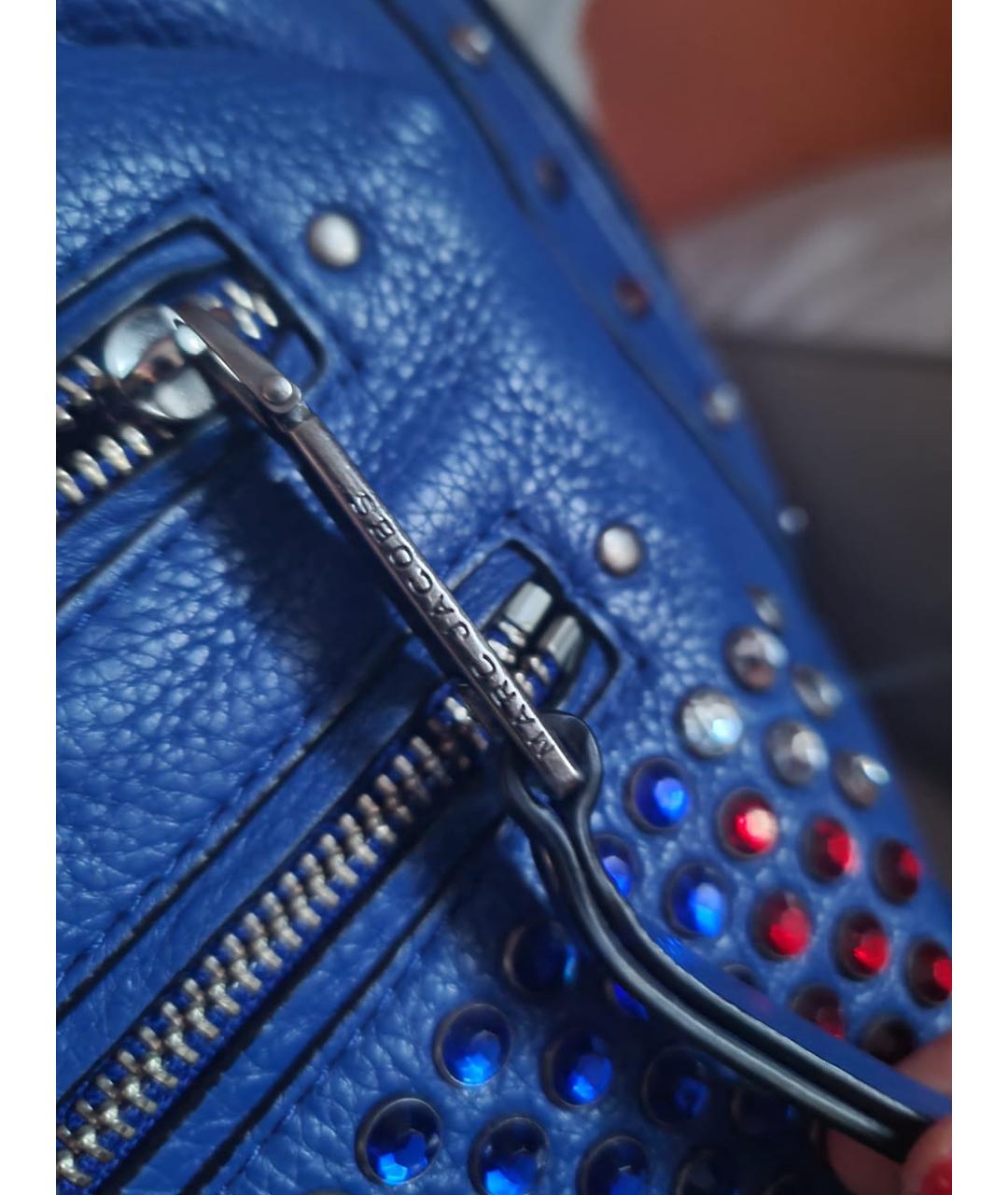 MARC JACOBS Синий кожаный рюкзак, фото 5