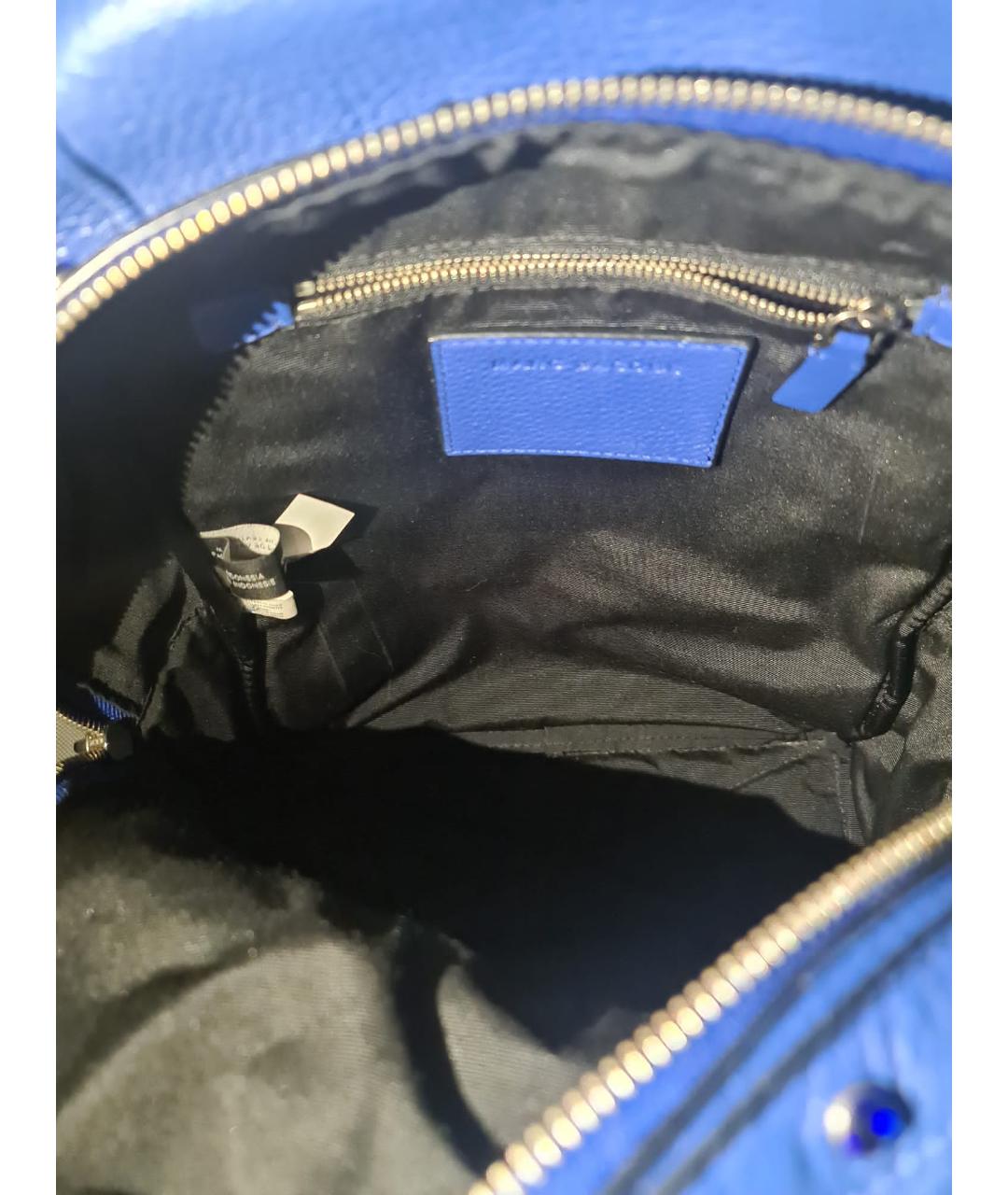 MARC JACOBS Синий кожаный рюкзак, фото 4