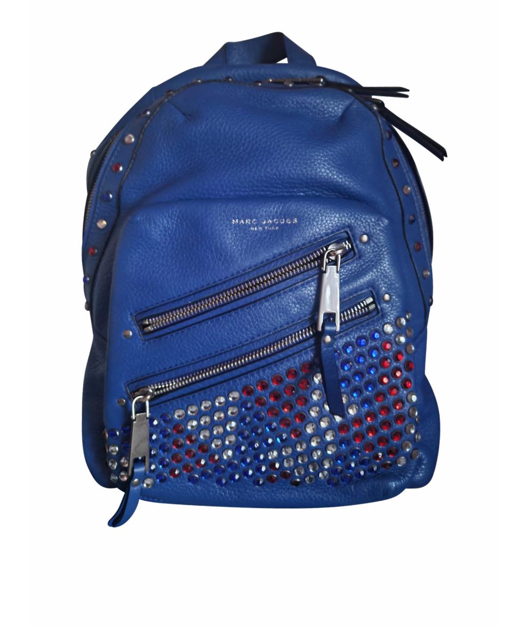 MARC JACOBS Синий кожаный рюкзак, фото 1