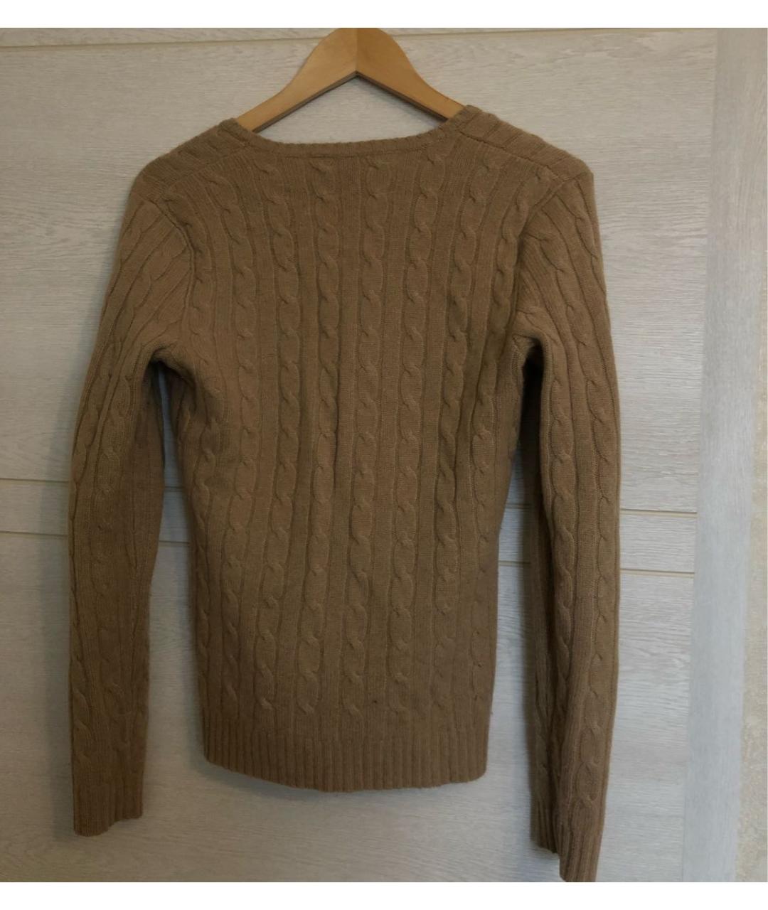 RALPH LAUREN Бежевый кашемировый джемпер / свитер, фото 2