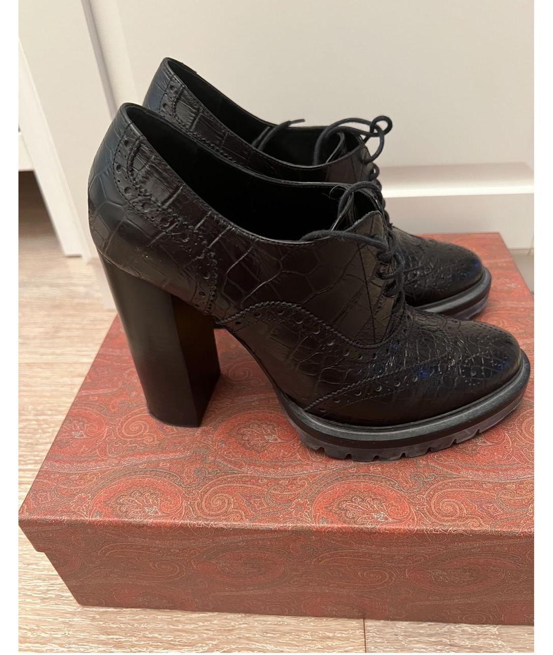 ETRO Черные кожаные ботильоны, фото 5