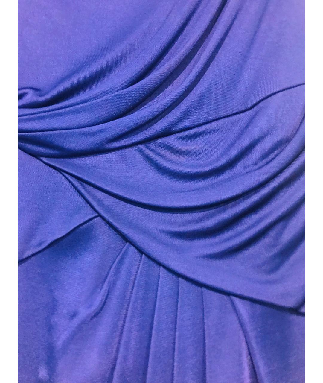 BLUMARINE Синее вискозное вечернее платье, фото 4