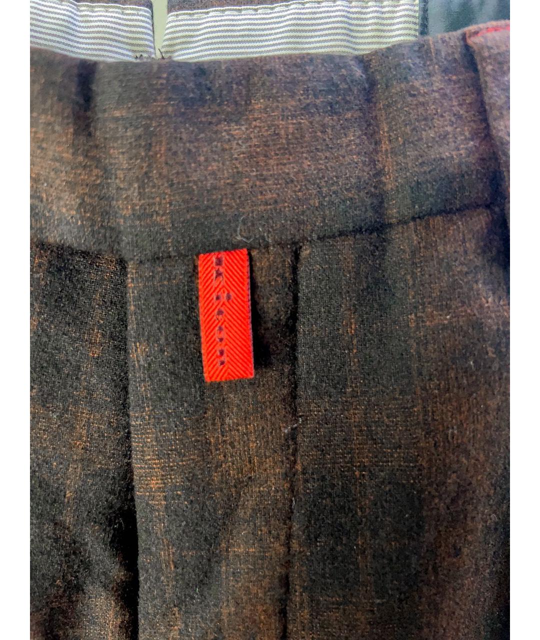 KITON Коричневые шерстяные брюки чинос, фото 4