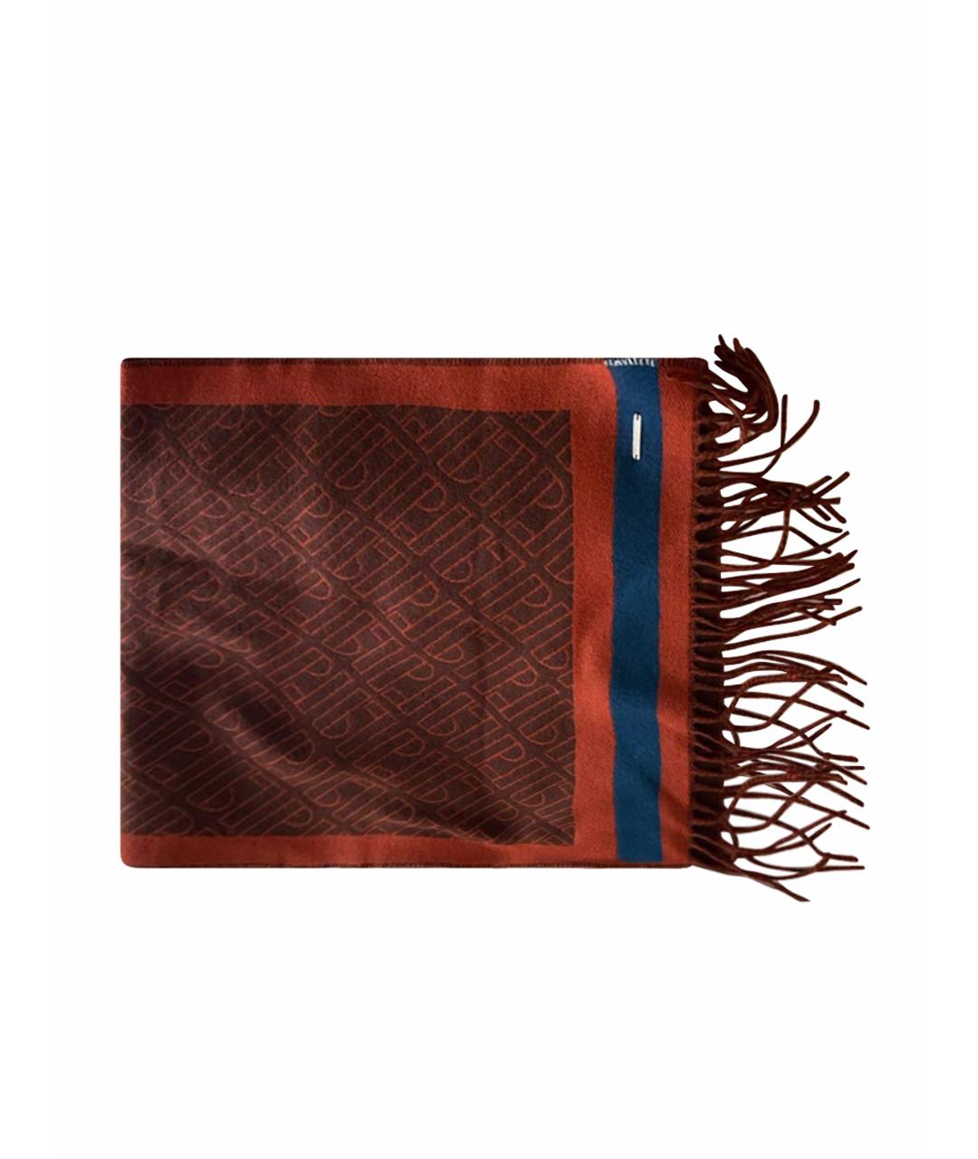 LORO PIANA Бордовый кашемировый шарф, фото 1
