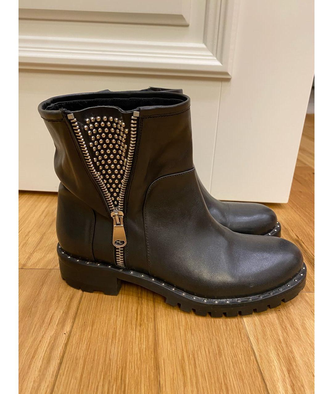 Marco Lombardi Черные кожаные полусапоги, фото 6