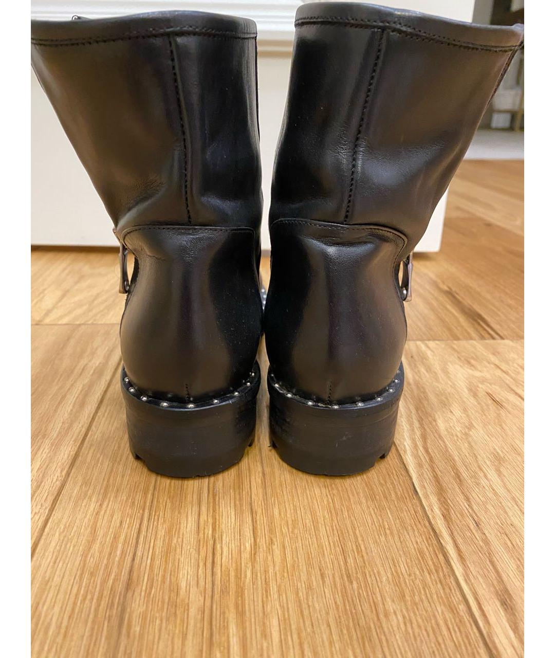 Marco Lombardi Черные кожаные полусапоги, фото 4