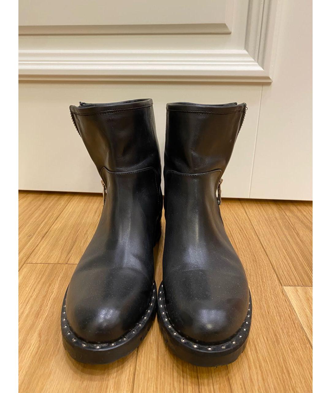 Marco Lombardi Черные кожаные полусапоги, фото 2