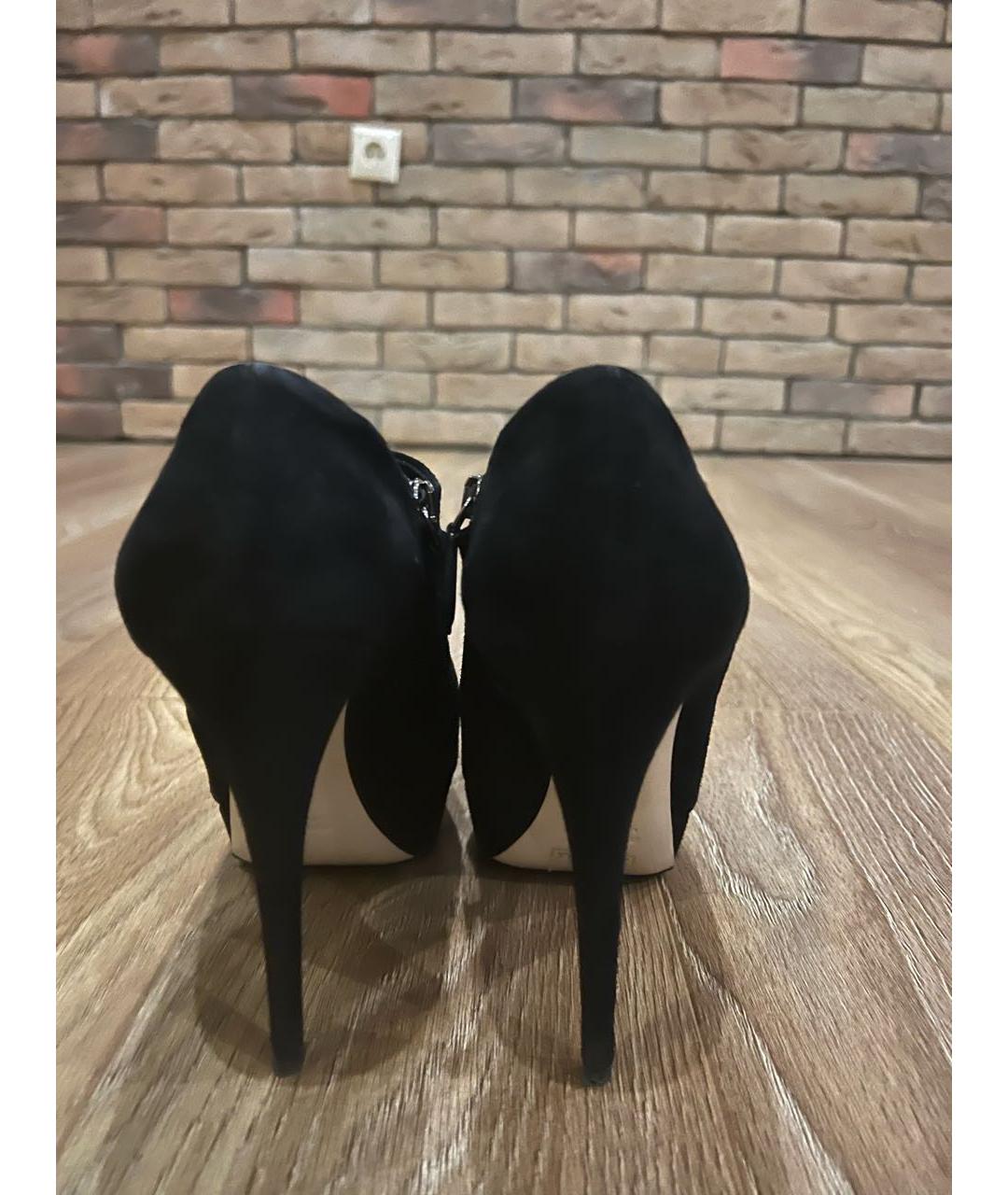 MIU MIU Черные замшевые ботильоны, фото 4