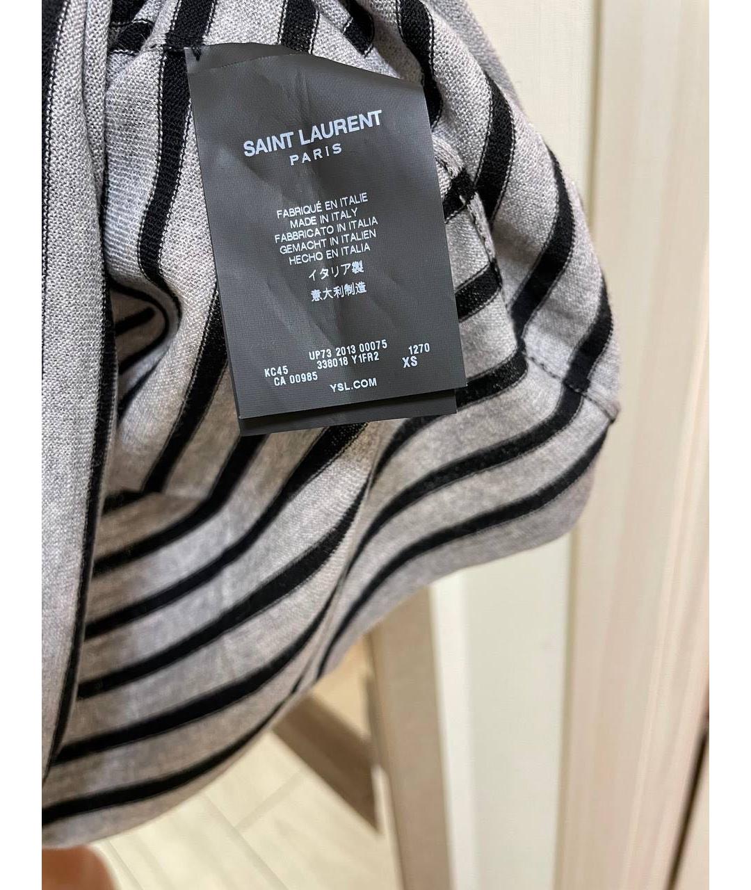 SAINT LAURENT Серый шерстяной джемпер / свитер, фото 5