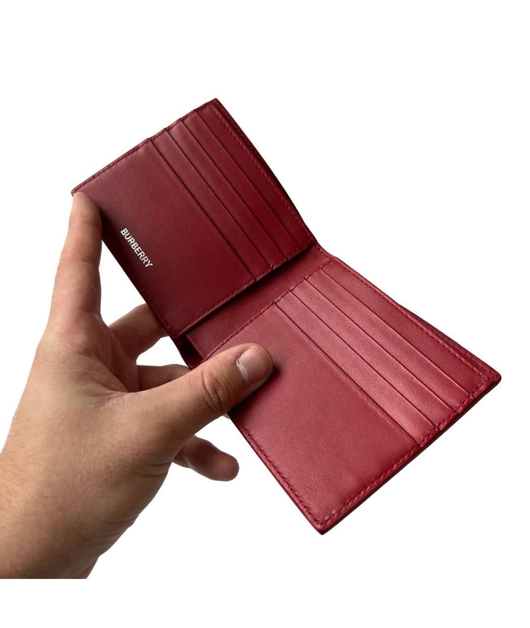 Burberry red store wallet