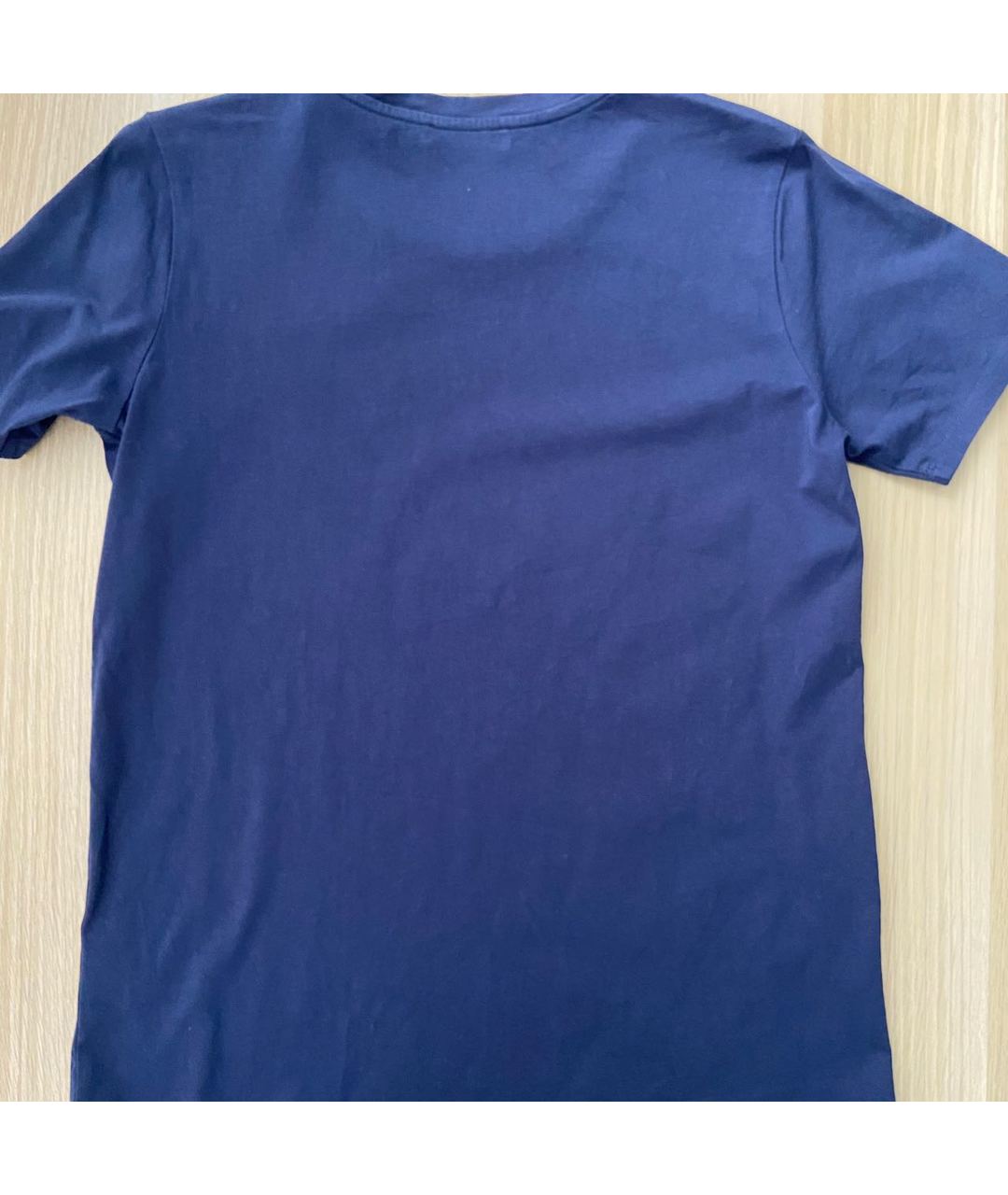 BALMAIN Темно-синяя хлопковая футболка, фото 2