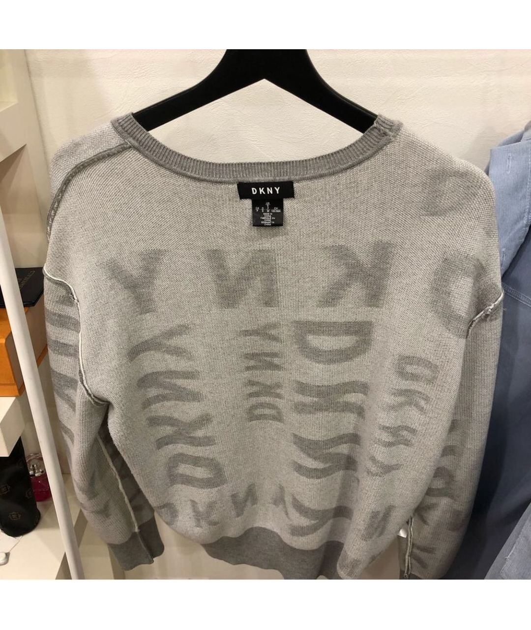 DKNY Серый вискозный джемпер / свитер, фото 3