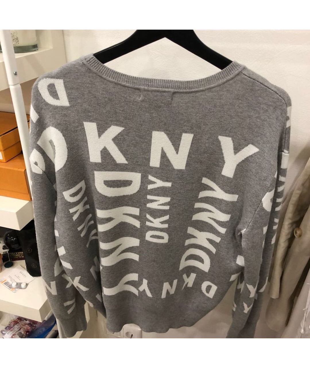 DKNY Серый вискозный джемпер / свитер, фото 2