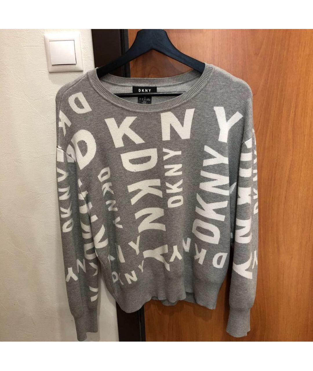 DKNY Серый вискозный джемпер / свитер, фото 7