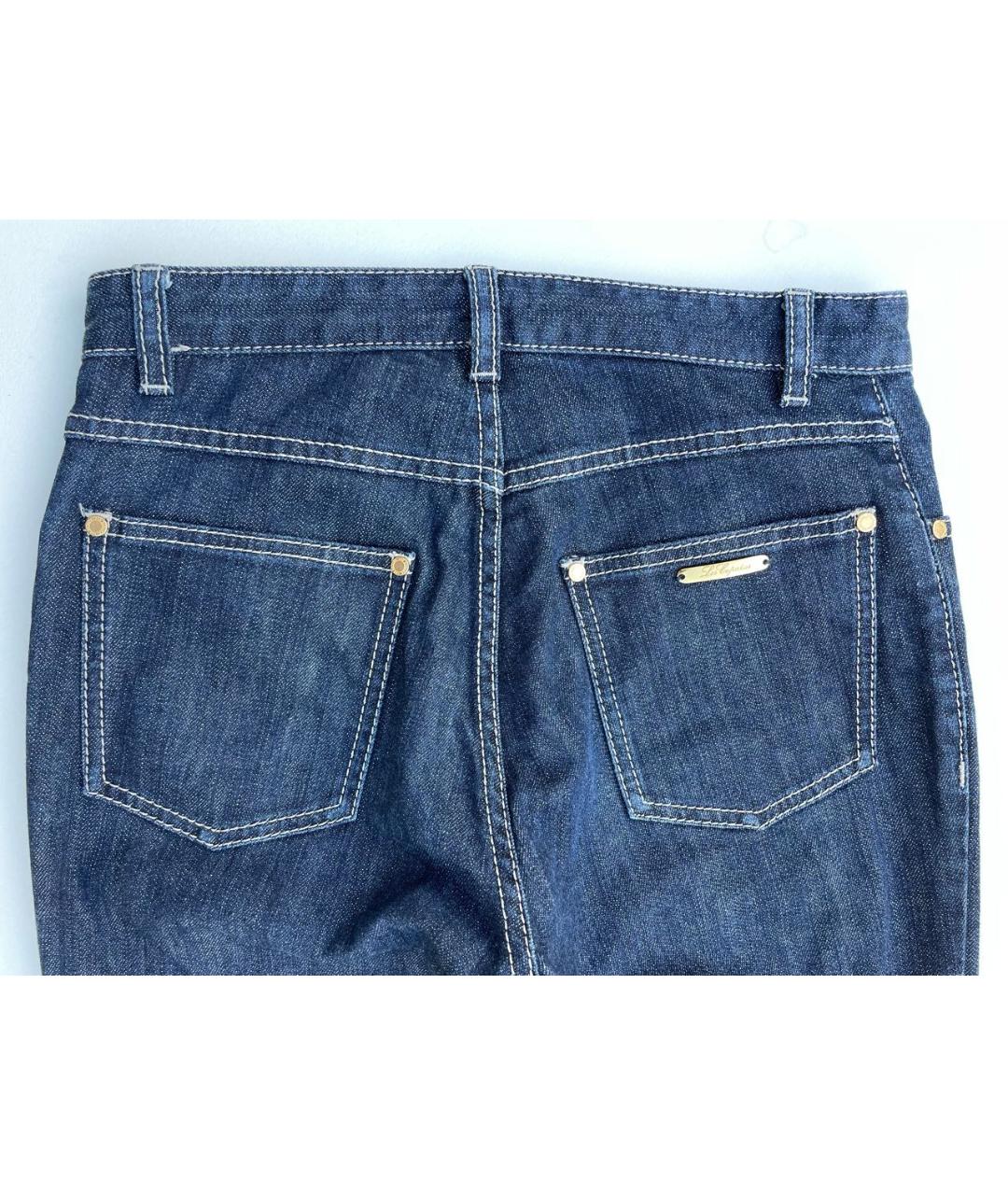 LES COPAINS Темно-синие хлопковые прямые джинсы, фото 8