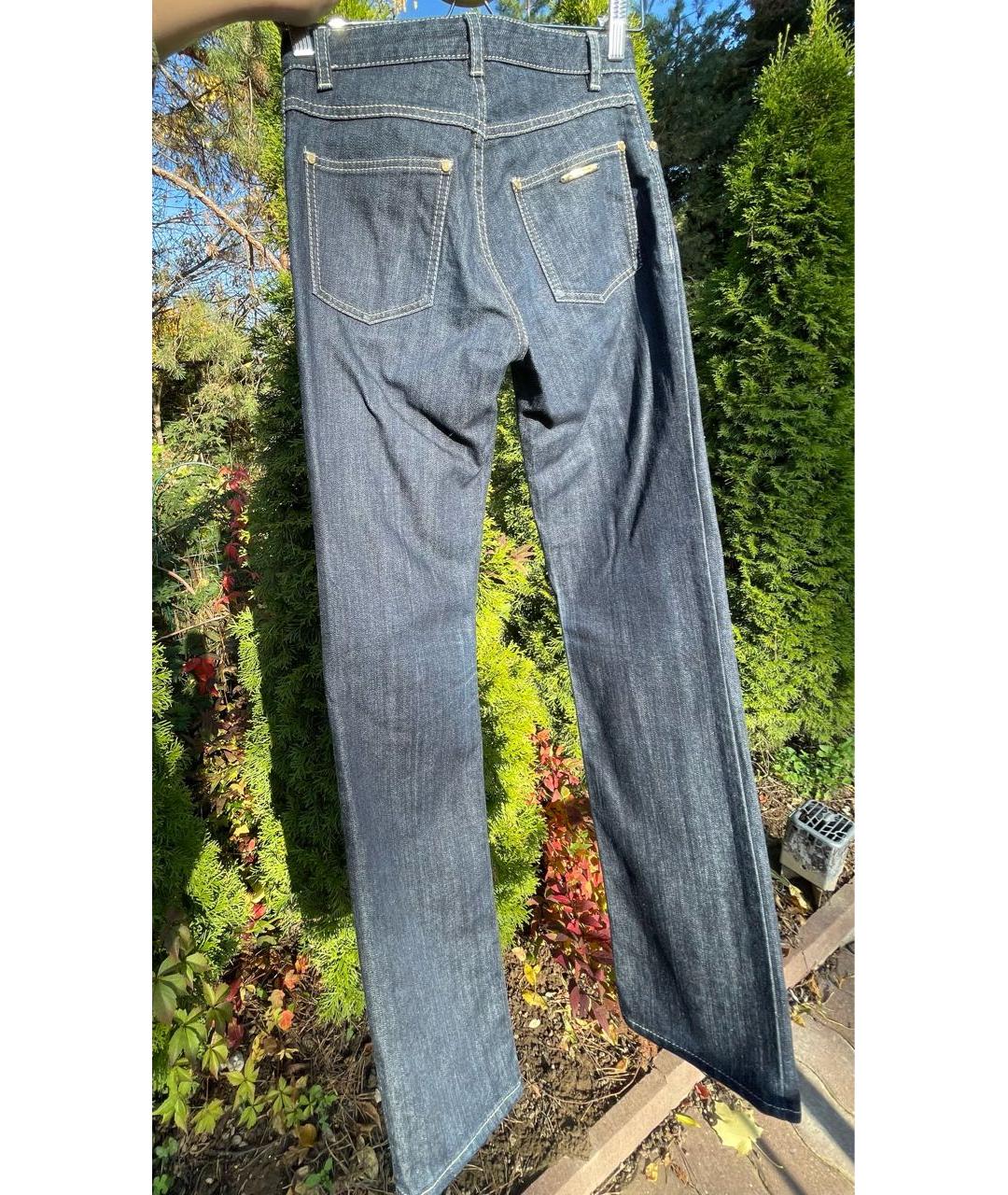 LES COPAINS Темно-синие хлопковые прямые джинсы, фото 5