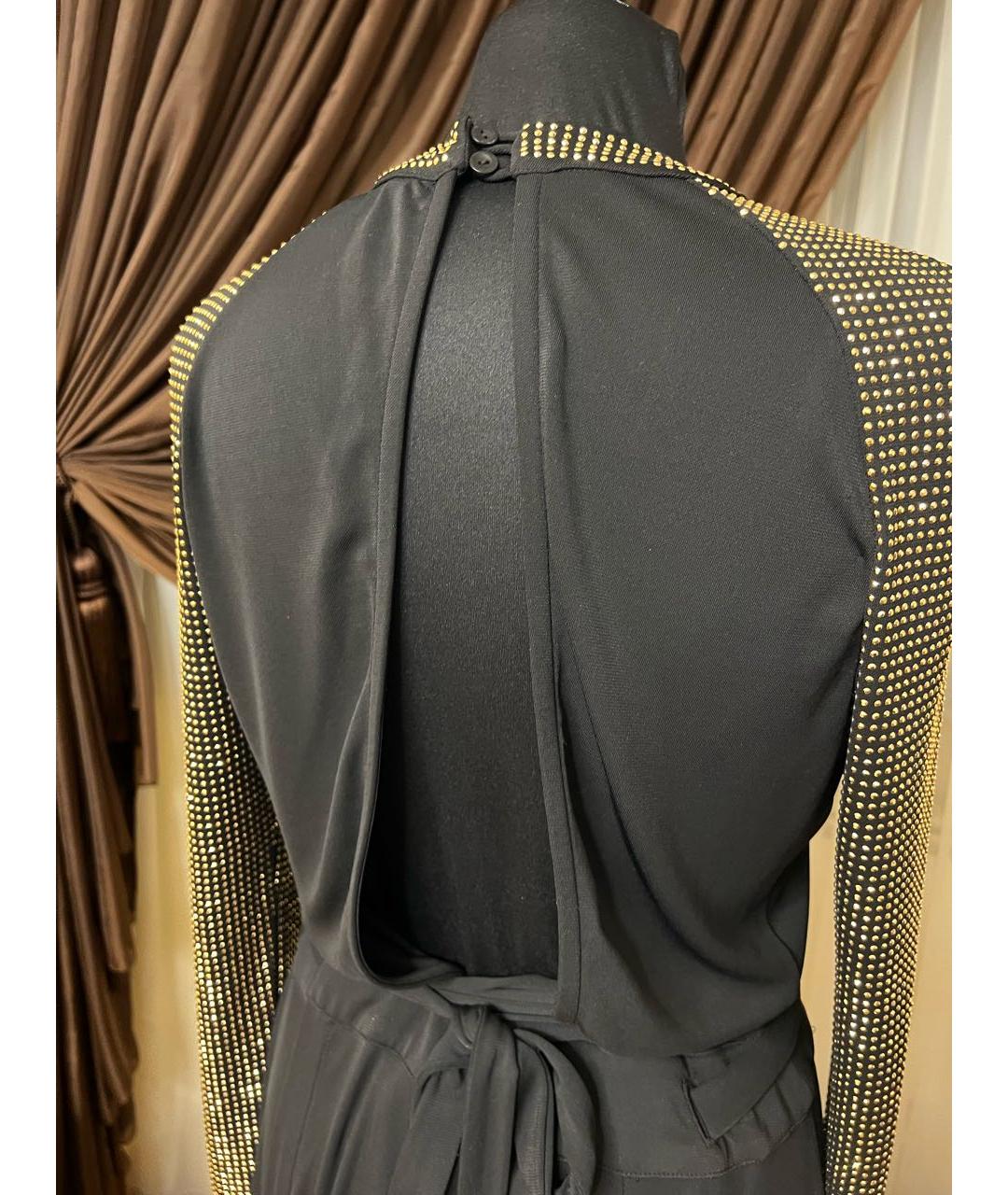 JUST CAVALLI Черное полиэстеровое вечернее платье, фото 8