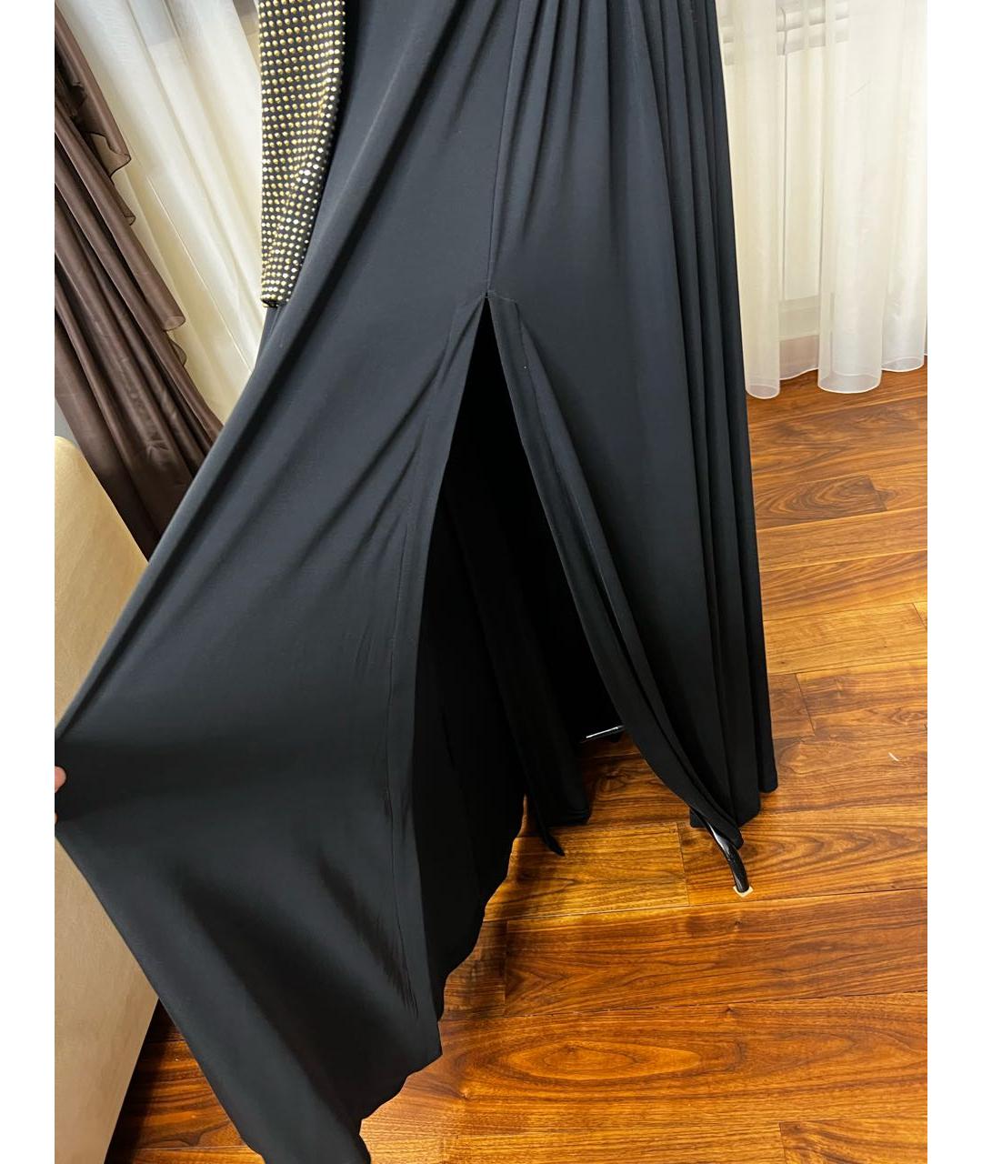 JUST CAVALLI Черное полиэстеровое вечернее платье, фото 5
