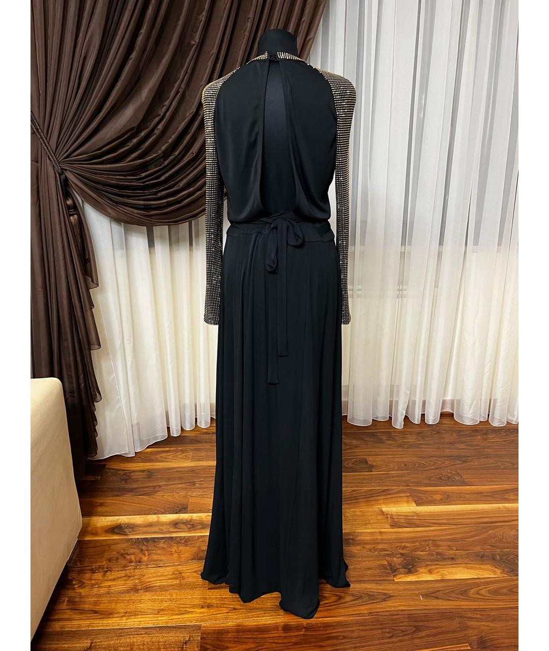JUST CAVALLI Черное полиэстеровое вечернее платье, фото 2